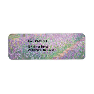 Claude Monet - The Artist's Garden at Giverny Label