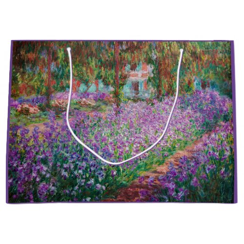 Claude Monet _ The Artists Garden at Giverny Large Gift Bag