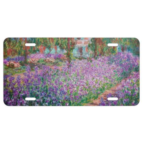 Claude Monet _ The Artists Garden at Giverny License Plate