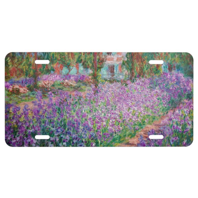 Claude Monet - The Artist's Garden at Giverny License Plate (Front)