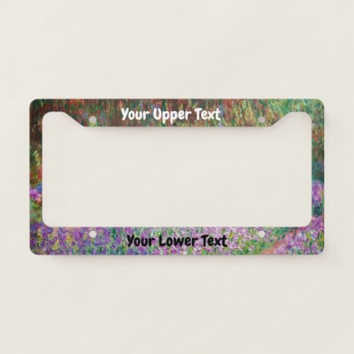 Claude Monet _ The Artists Garden at Giverny License Plate Frame