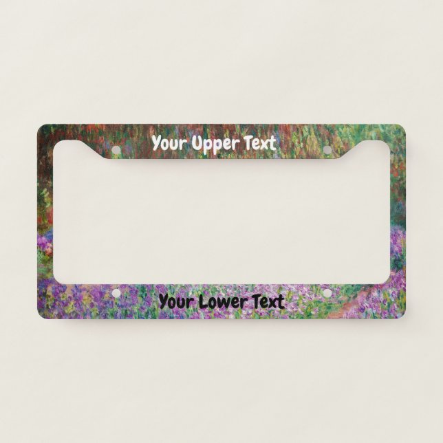 Claude Monet - The Artist's Garden at Giverny License Plate Frame (Front)