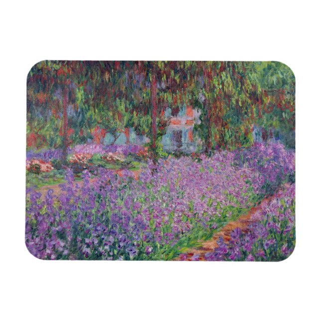 Claude Monet | The Artist's Garden at Giverny Magnet (Horizontal)