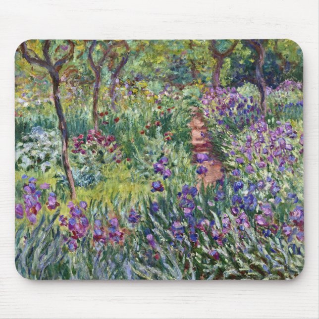 Claude Monet - The Artist's Garden at Giverny Mouse Pad (Front)