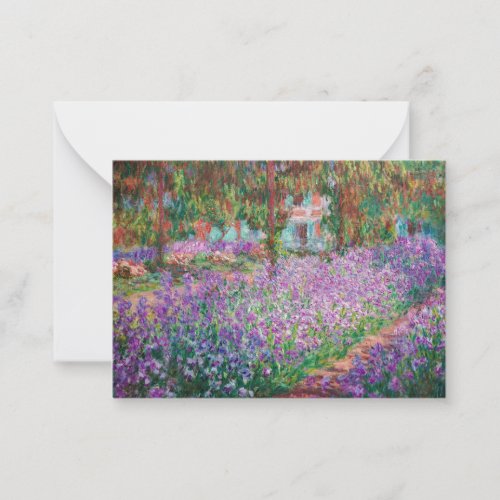 Claude Monet _ The Artists Garden at Giverny Note Card