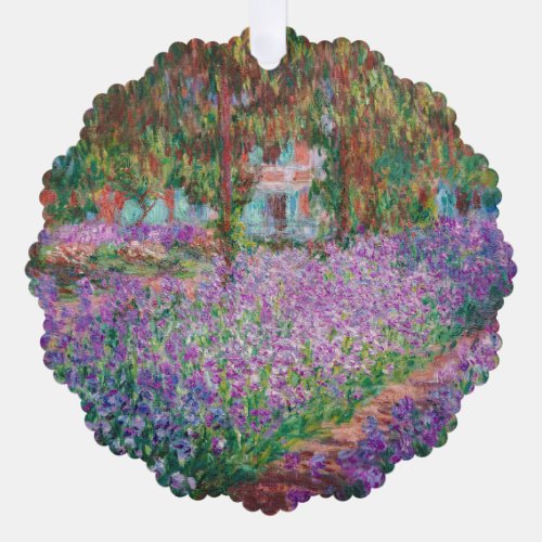 Claude Monet _ The Artists Garden at Giverny Ornament Card