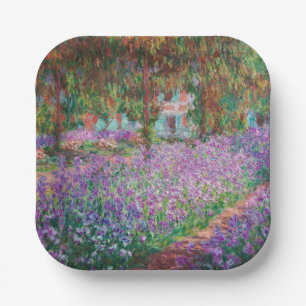 Claude Monet - The Artist's Garden at Giverny Paper Plates