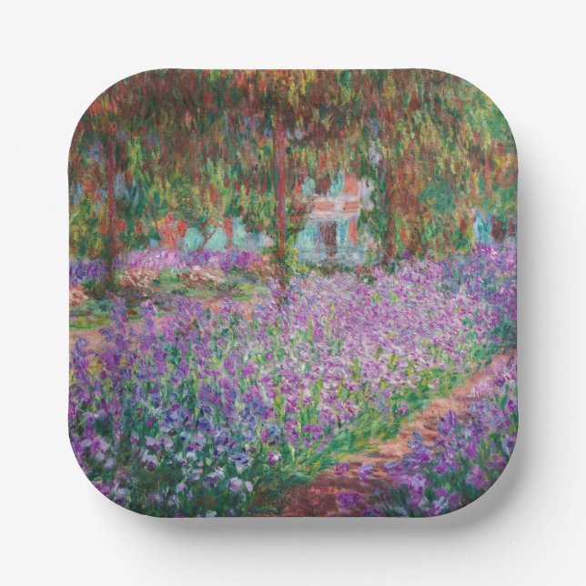 Claude Monet - The Artist's Garden at Giverny Paper Plates (Front)