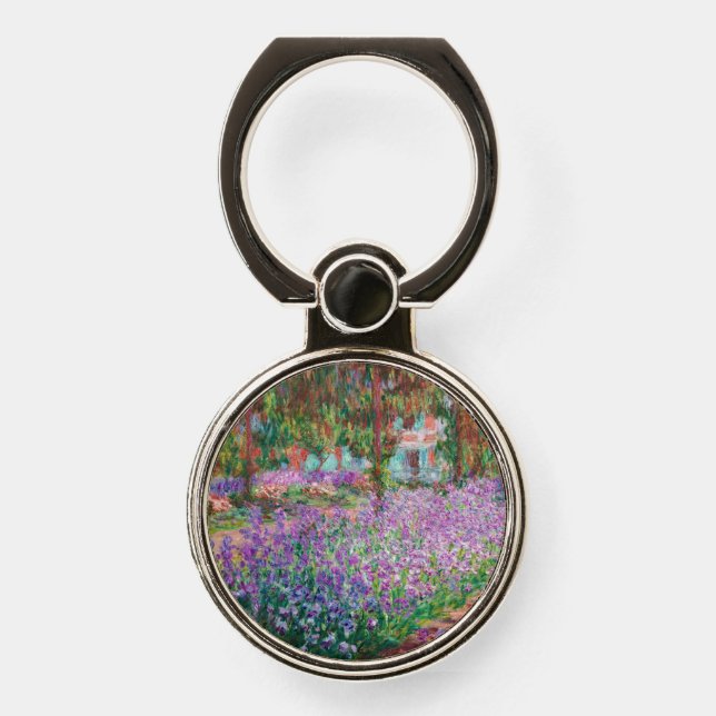 Claude Monet - The Artist's Garden at Giverny Phone Ring Stand (Front)