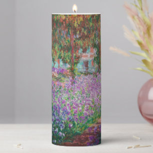Claude Monet - The Artist's Garden at Giverny Pillar Candle