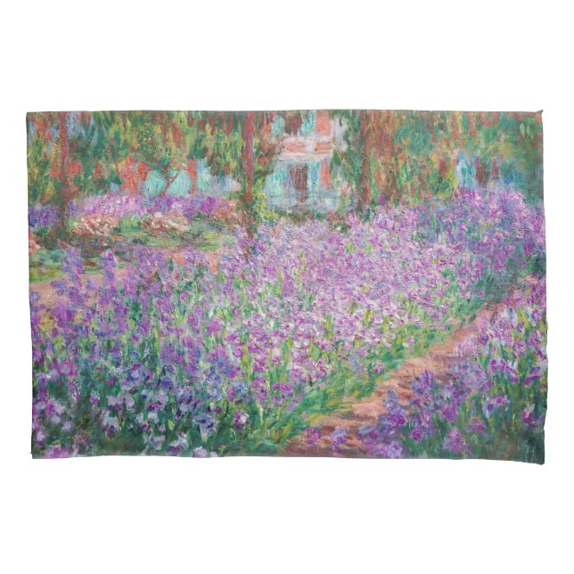 Claude Monet - The Artist's Garden at Giverny Pillow Case (Front)