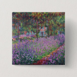 Claude Monet The Artist's Garden at Giverny Pinback Button