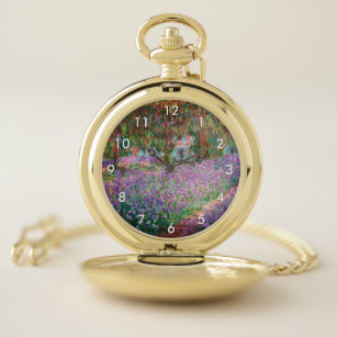 Claude Monet - The Artist's Garden at Giverny Pocket Watch