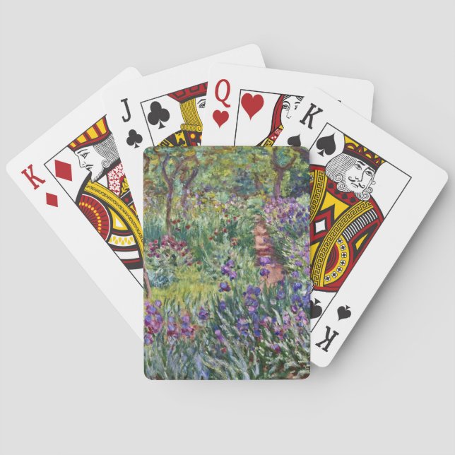 Claude Monet - The Artist's Garden at Giverny Poker Cards (Back)