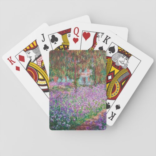 Claude Monet _ The Artists Garden at Giverny Poker Cards