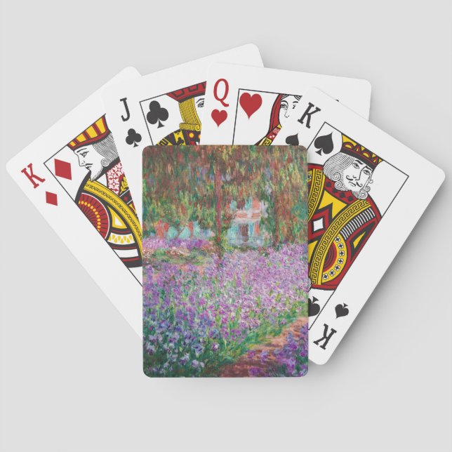 Claude Monet - The Artist's Garden at Giverny Poker Cards (Back)