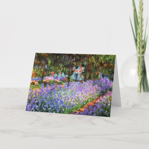 Claude Monet The Artists Garden at Giverny Postca Card