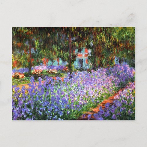 Claude Monet The Artists Garden at Giverny Postcard