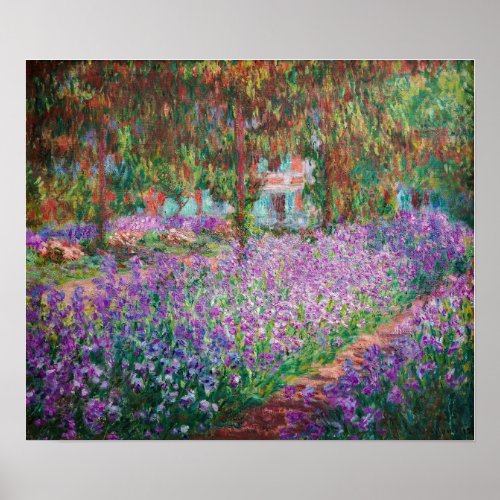 Claude Monet _ The Artists Garden at Giverny Poster