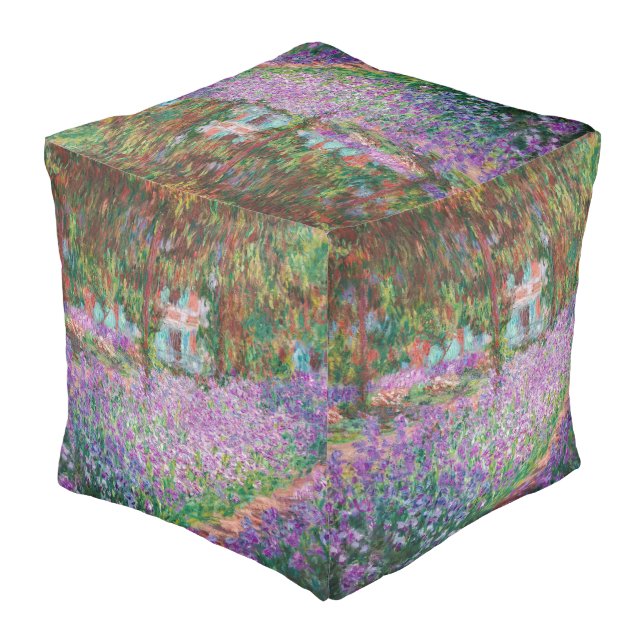 Claude Monet - The Artist's Garden at Giverny Pouf (Angled Back)