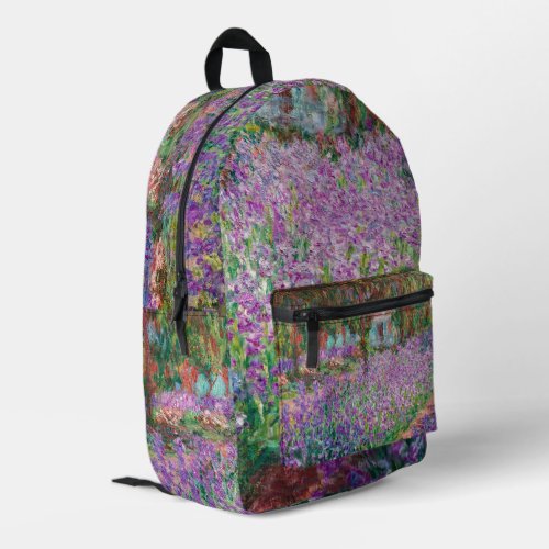 Claude Monet _ The Artists Garden at Giverny Printed Backpack