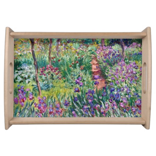 Claude Monet _ The Artists Garden at Giverny Serving Tray