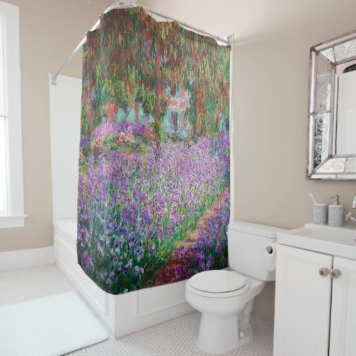Claude Monet _ The Artists Garden at Giverny Shower Curtain