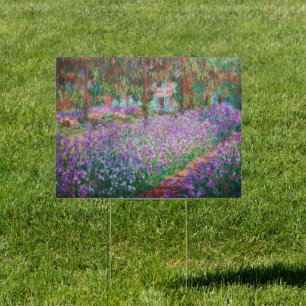 Claude Monet - The Artist's Garden at Giverny Sign