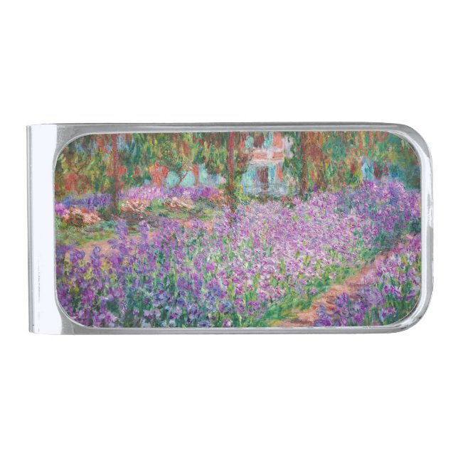 Claude Monet - The Artist's Garden at Giverny Silver Finish Money Clip (Front)