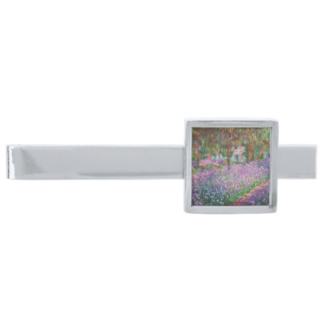 Claude Monet - The Artist's Garden at Giverny Silver Finish Tie Bar (Front)