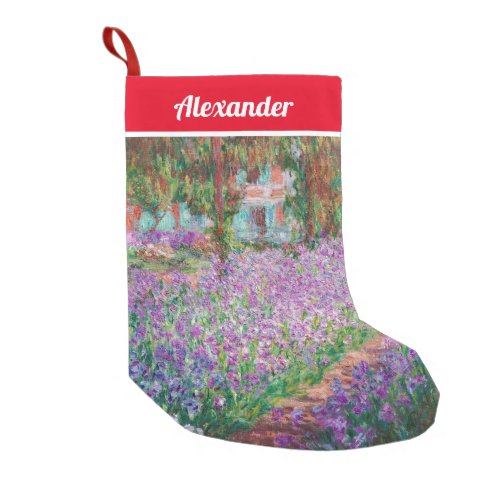 Claude Monet _ The Artists Garden at Giverny Small Christmas Stocking