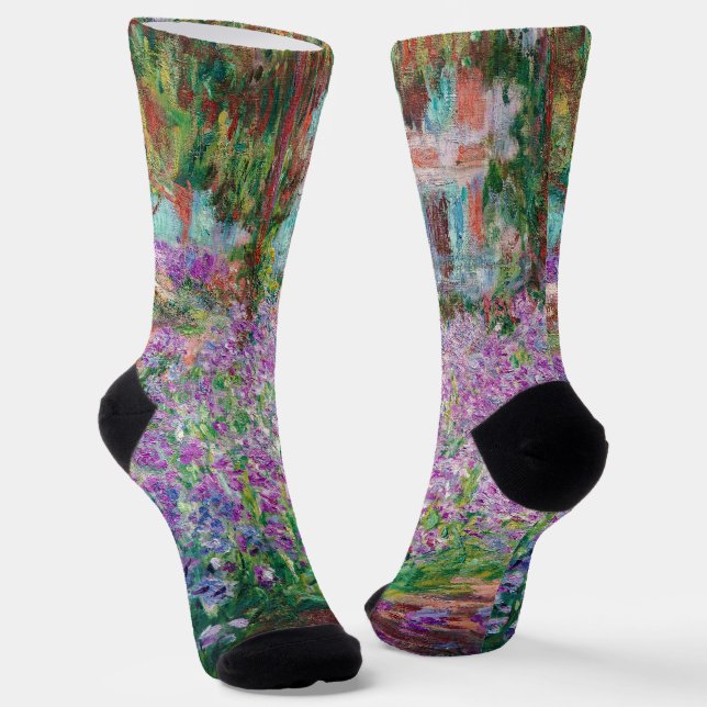 Claude Monet - The Artist's Garden at Giverny Socks (Angled)