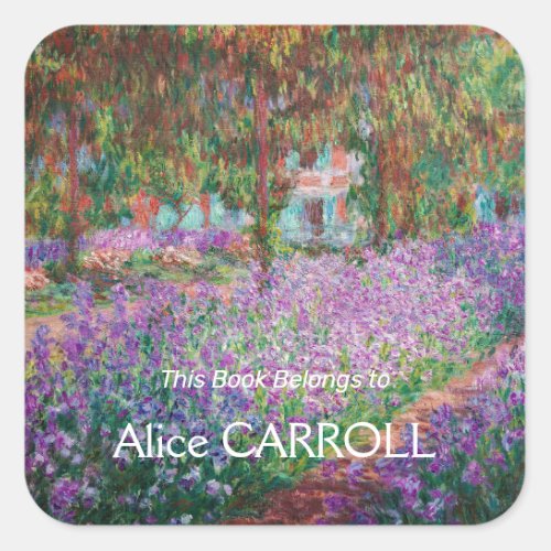 Claude Monet _ The Artists Garden at Giverny Square Sticker