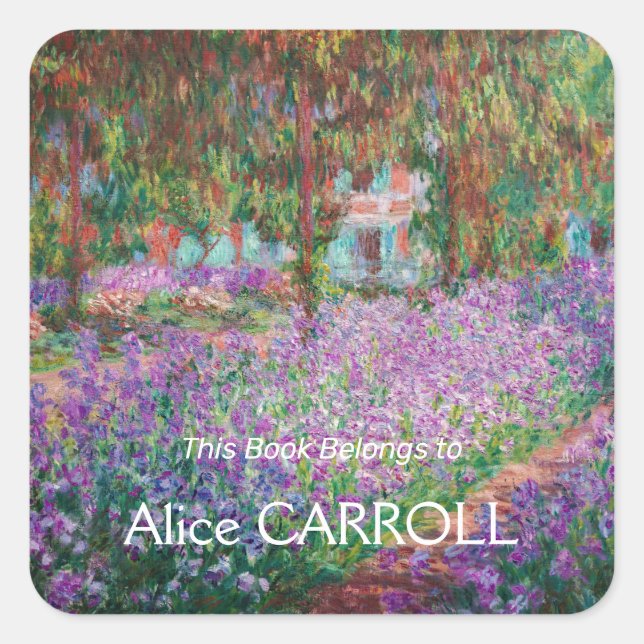 Claude Monet - The Artist's Garden at Giverny Square Sticker (Front)