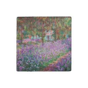 Claude Monet - The Artist's Garden at Giverny Stone Magnet