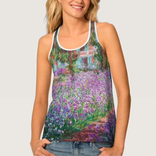 Claude Monet _ The Artists Garden at Giverny Tank Top