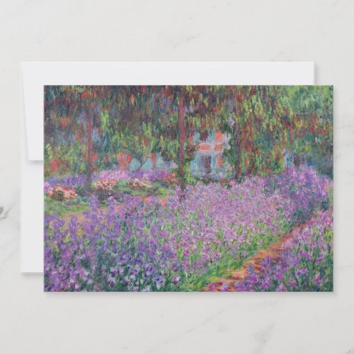 Claude Monet  The Artists Garden at Giverny Thank You Card