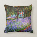 Claude Monet The Artist's Garden at Giverny Throw Pillow<br><div class="desc">Claude Monet's garden in Giverny,  France as painted by the artist.</div>