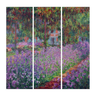 Claude Monet   The Artist's Garden at Giverny Triptych