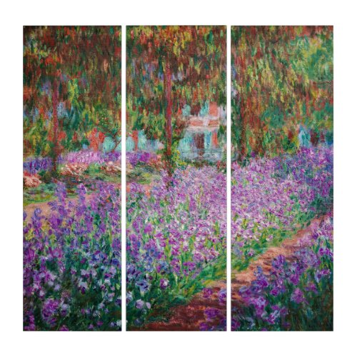 Claude Monet _ The Artists Garden at Giverny Triptych