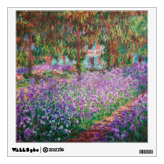 Claude Monet - The Artist's Garden at Giverny Wall Decal (Front)