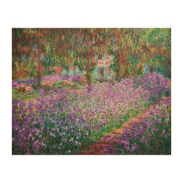 Claude Monet - The Artist&#39;s Garden at Giverny Wood Wall Art
