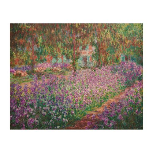 Claude Monet _ The Artists Garden at Giverny Wood Wall Art