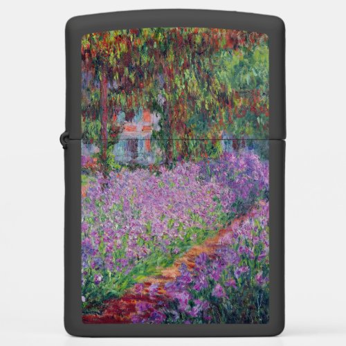 Claude Monet  The Artists Garden at Giverny Zippo Lighter