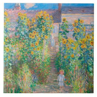 Claude Monet, The Artist's Garden at Vétheui 1881 Ceramic Tile