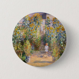 Claude Monet The Artist's Garden at Vétheuil, 1880 Button