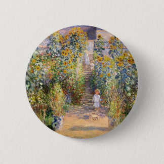 Claude Monet The Artist's Garden at Vétheuil, 1880 Button