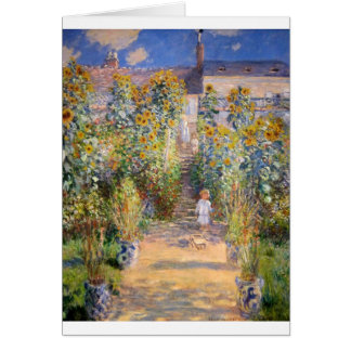 Claude Monet The Artist's Garden at Vétheuil, 1880 Cards