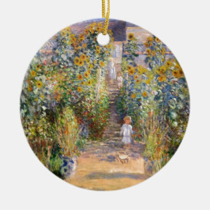 Claude Monet The Artist's Garden at Vétheuil, 1880 Ceramic Ornament