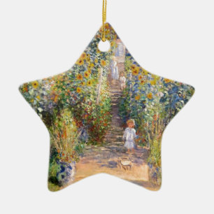 Claude Monet The Artist's Garden at Vétheuil, 1880 Ceramic Ornament